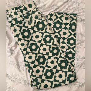 Funky retro green flower Pacsun Jeans